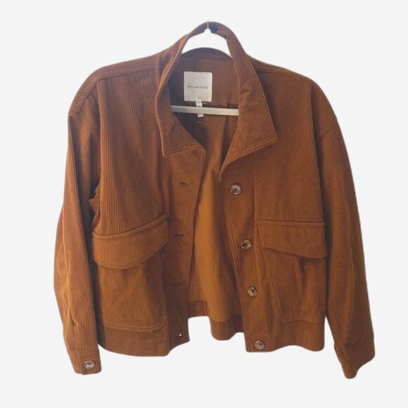 Avec Les Filles Corduroy Jacket Coat Women's S Brown Trucker Boxy Academia NWOT - Picture 4 of 9